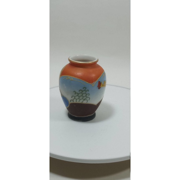 Vintage Mini Lady Bud Vase Raise Hand Painted Occupied Japan (bvb) - Picture 3 of 8